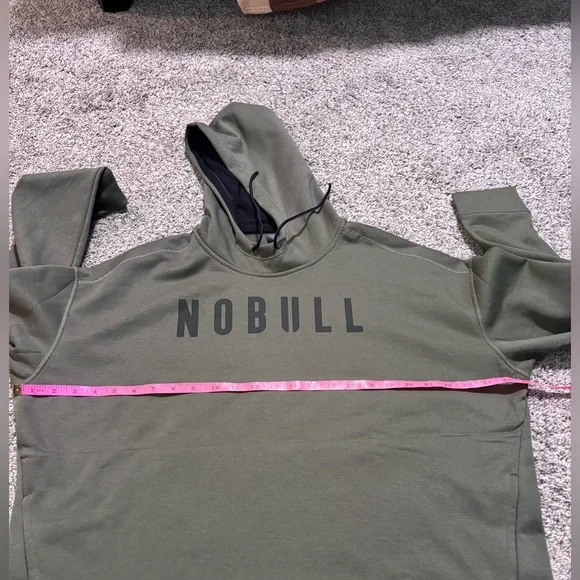 NOBULL Men's Olive Green Hoodie size XL - Picture 3 of 5